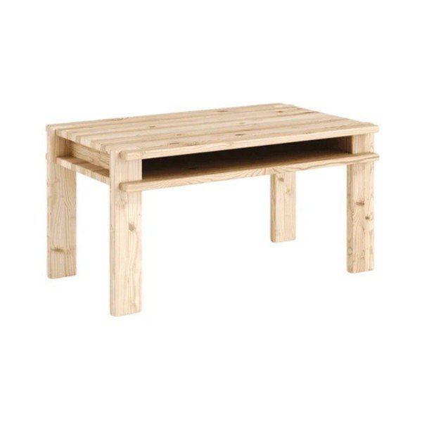 Klubska mizica iz masivnega bora v svetli naravni barvi 50x80 cm Tuck – Karup