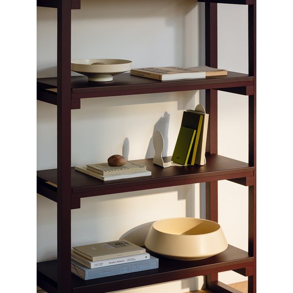 Bordo rdeč regal iz masivne bukve 184x180x37 cm Noru – noo.ma-image-2