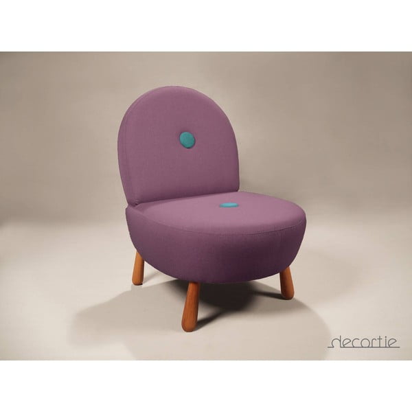 Fotelj Dodue Berjer, vijolična/turkizna