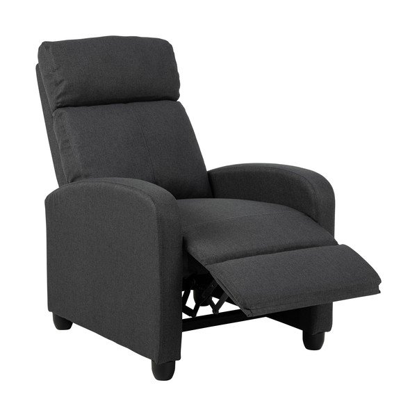 Antracitno siv fotelj za sprostitev Siom – Actona-image-3