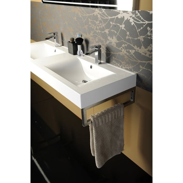 Jeklena podpora za pult v srebrni barvi 49x4 cm – Sapho-image-2