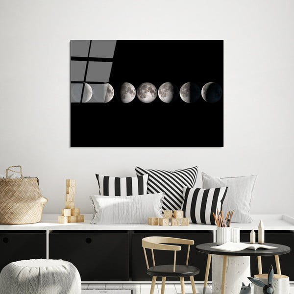 Steklena slika 100x70 cm Moon Phases – Wallity-image-2