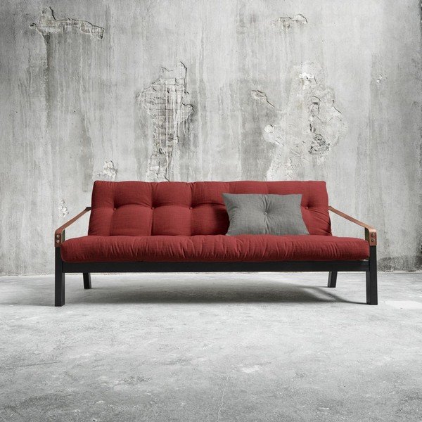 Raztegljiv kavč Karup Poezija Črna/Passion Red/Granit Grey-image-2