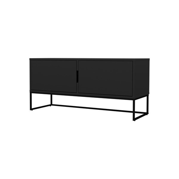 Črna TV omarica s kovinskimi nogami Tenzo Lipp-image-3