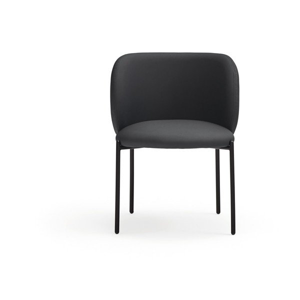 Črni oblazinjeni jedilni stoli v kompletu 2 ks Mogi – Teulat-image-1