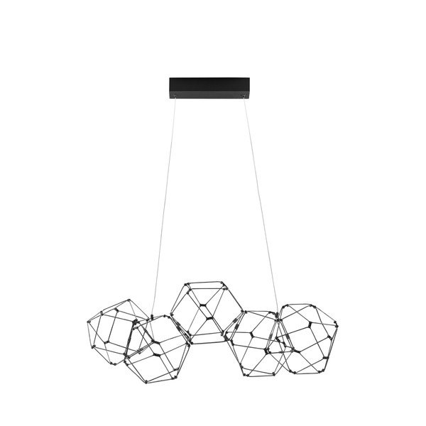 Črna aluminijasta LED viseča svetilka Nebula – Nova Luce