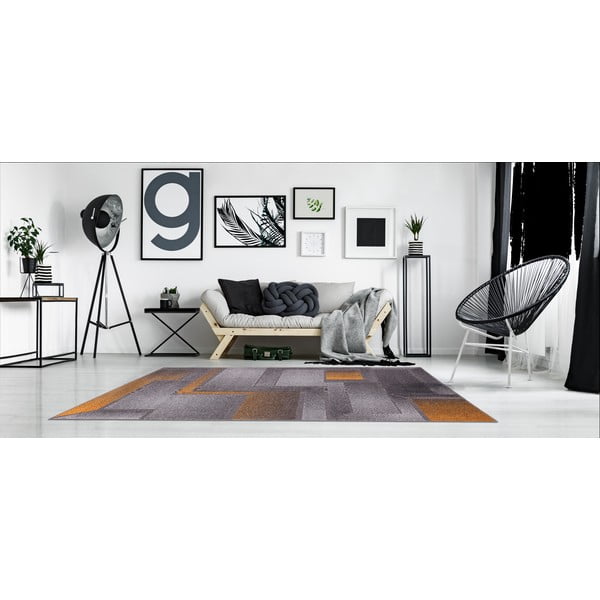 Oker rumena/siva preproga 160x230 cm Meteo – FD-image-1