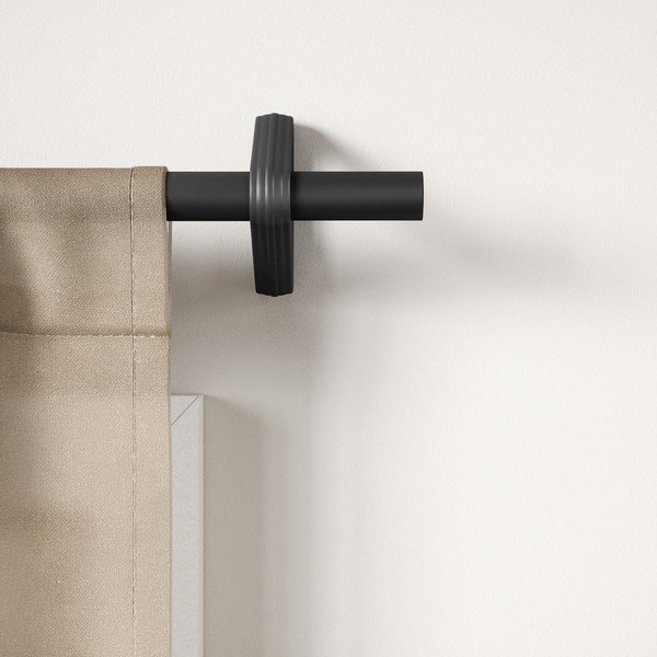 Mat črna jeklena karnisa z nastavljivo dolžino 107 - 305 cm Trinity – Umbra-image-1