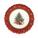 Belo-rdeč porcelanast božični krožnik Toy´s Delight Villeroy&Boch, ø 33 cm