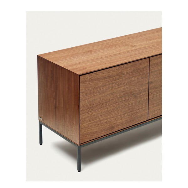 TV omarica v orehovem dekorju 195x55 cm Vedrana – Kave Home-image-4