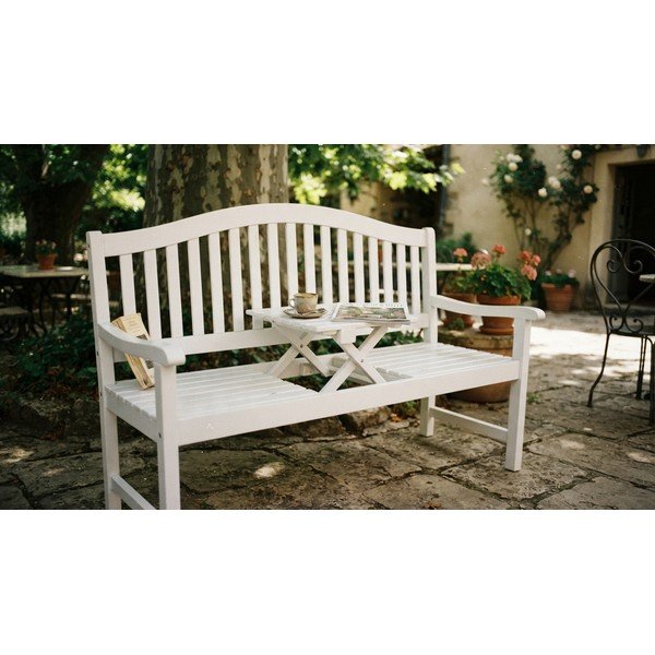 Bela vrtna klop iz masivnega lesa Singapore – Garden Pleasure-image-1