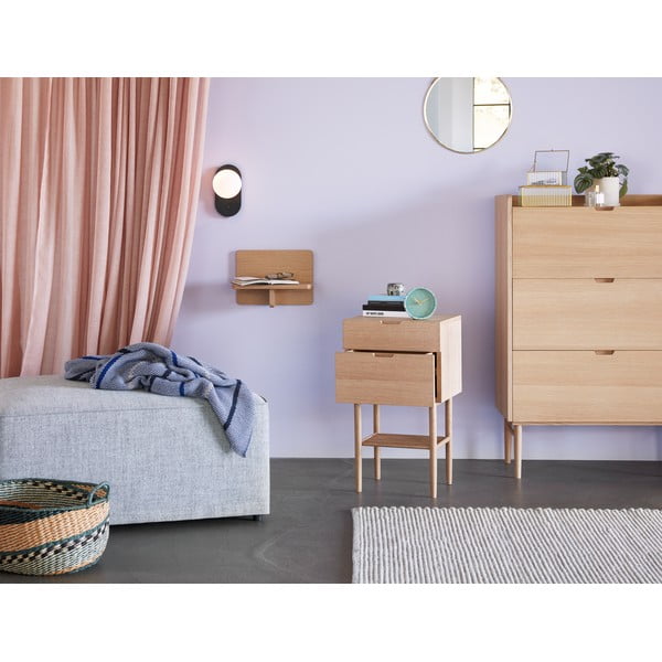 Polica v hrastovem dekorju 35 cm Less – Hübsch-image-1