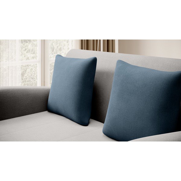 Modra/svetlo siva žametna raztegljiva sedežna garnitura 130 cm Ario – ELTAP-image-4