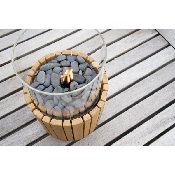 Plinska svetilka iz tikovega lesa COSI Scoop Timber, višina 30 cm-image-3