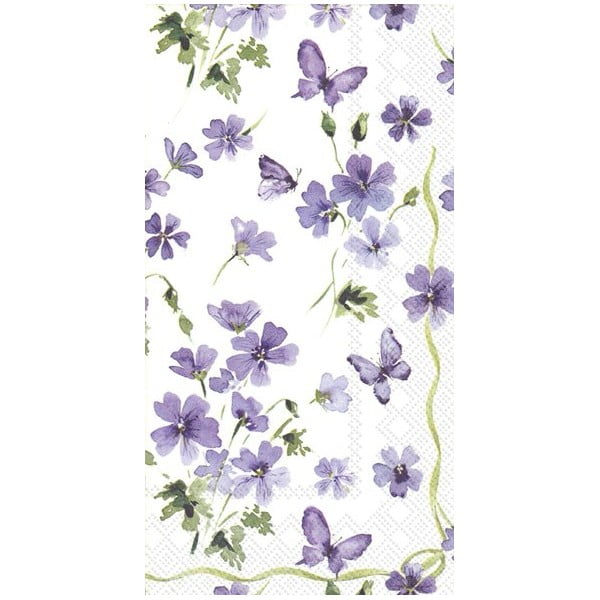 Papirnati prtički v kompletu 16 kos Purple Spring - IHR