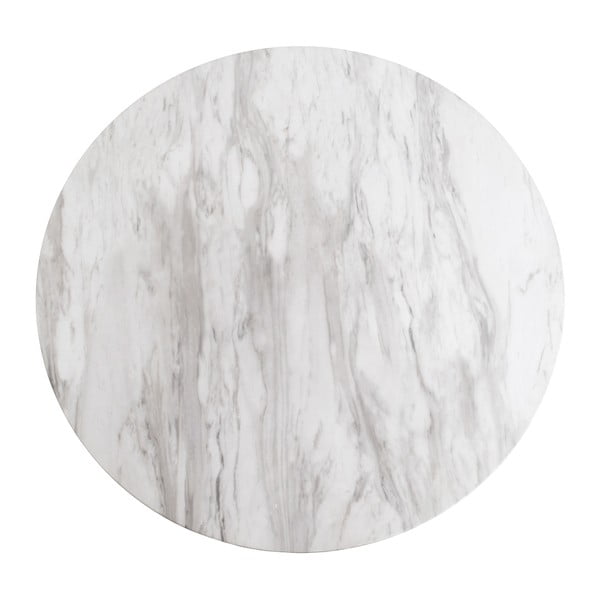 Okrogla jedilna miza z mizno ploščo v marmornem dekorju ø 110 cm Bolzano – House Nordic-image-2