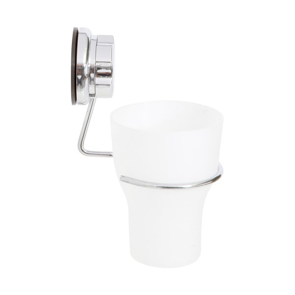 Kovinski lonček za zobne ščetke v srebrni barvi z namestitvijo brez vrtanja Bestlock Bath – Compactor-image-1