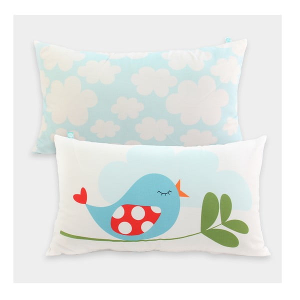 Obojestranska bombažna prevleka za vzglavnik Mr. Fox Little Birds 50 x 30 cm-image-1