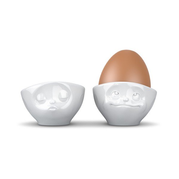 Komplet 2 posodic za jajca iz belega porcelana 58products, prostornina 100 ml-image-2