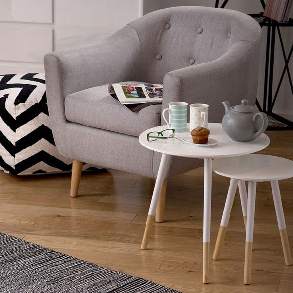 Okrogle stranske mizice v kompletu 2 ks ø Viborg – Premier Housewares-image-1