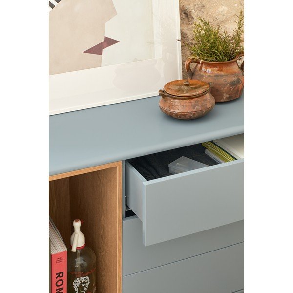 Modra/siva nizka komoda 140x76 cm Corvo – Teulat-image-1