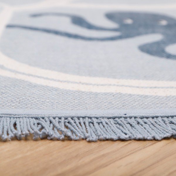 Otroška bombažna ročno izdelana preproga Nattiot Little Deep Blue, ø 120 cm-image-2