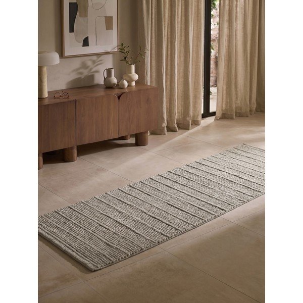Siv ročno tkan volnen tekač 80x250 cm Camden Parker – Ted Baker-image-1