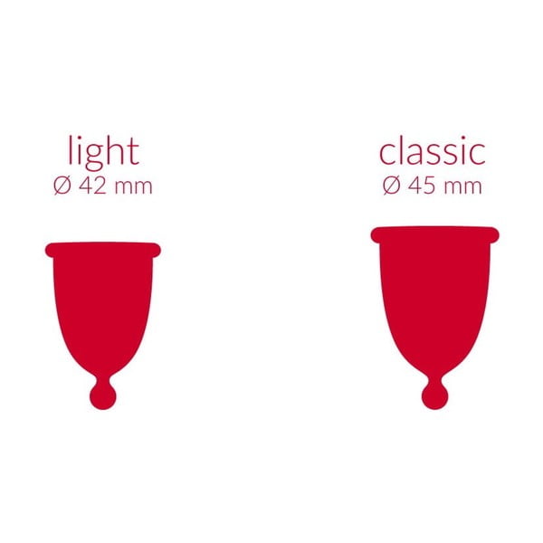 Komplet 2 rdečih menstrualnih skodelic Whoop.de.doo Duo