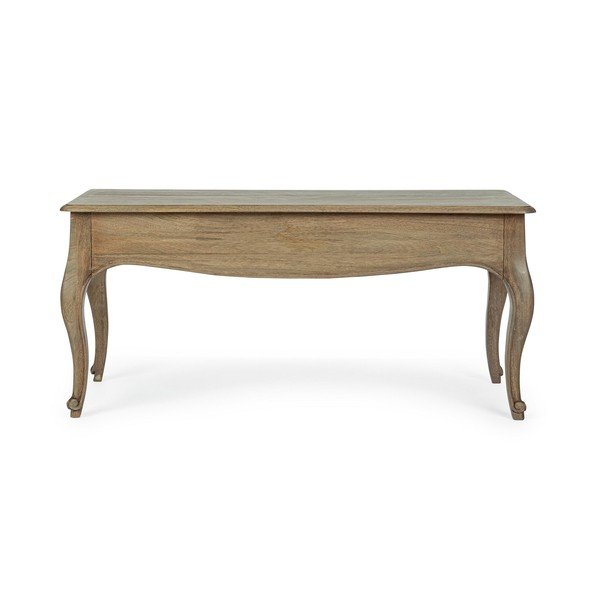 Klubska mizica iz masivnega manga v temni naravni barvi 55x110 cm Domitille – Bizzotto-image-4