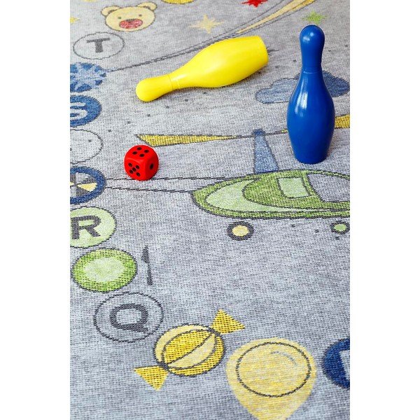 Siva obojestranska otroška preproga Narma Tähemaa, 160 x 230 cm-image-3