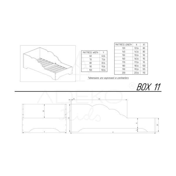 Otroška postelja iz borovega lesa 70x160 cm Box 11 - Adeko-image-3