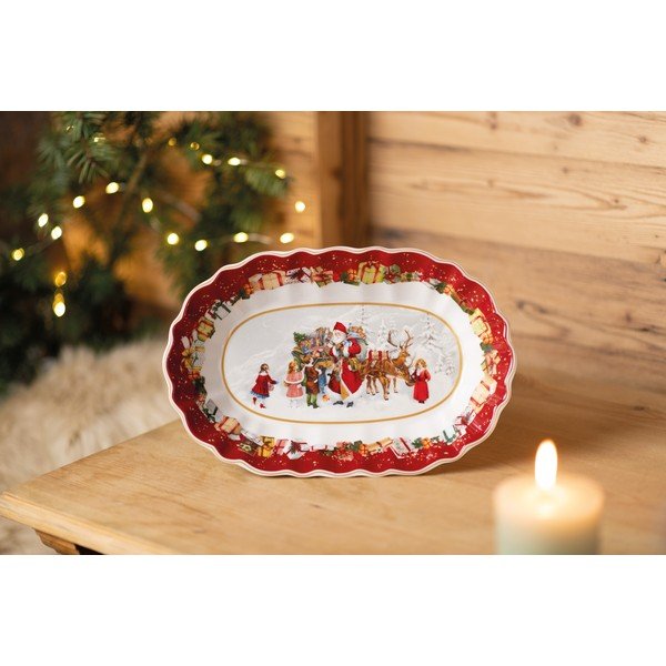 Servirni krožnik iz porcelana z božičnim motivom Villeroy&Boch, 30 x 19,8 cm-image-1