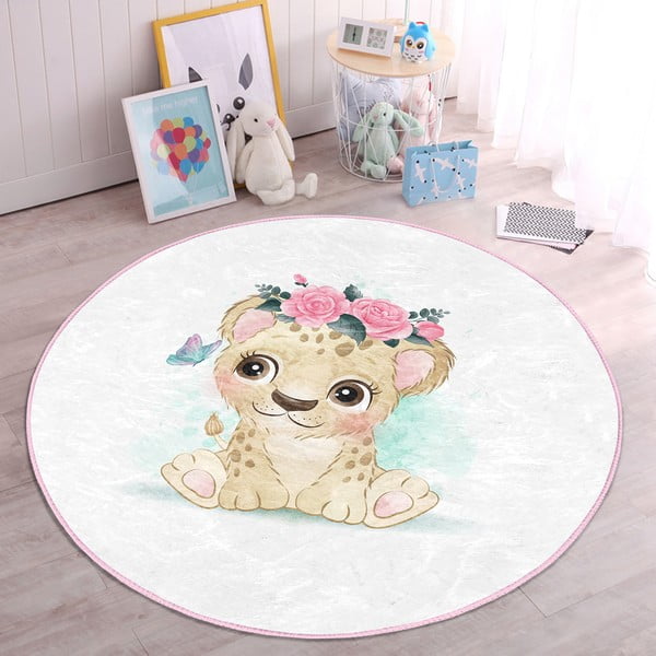 Bela otroška preproga ø 100 cm Comfort – Mila Home-image-2