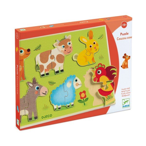 Otroške lesene sestavljanke z motivi domačih živali Djeco-image-2
