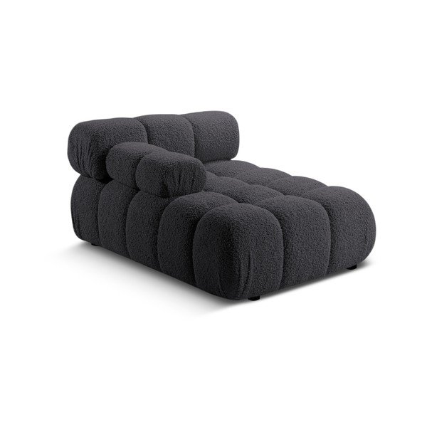 Antracitno siv modul za sedežno garnituro iz tkanine bouclé (levi kot) Bellis – Micadoni Home-image-4