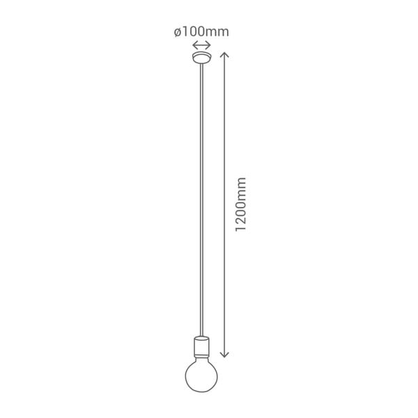 Obesna svetilka z rdečim kablom SULION Wood-image-4