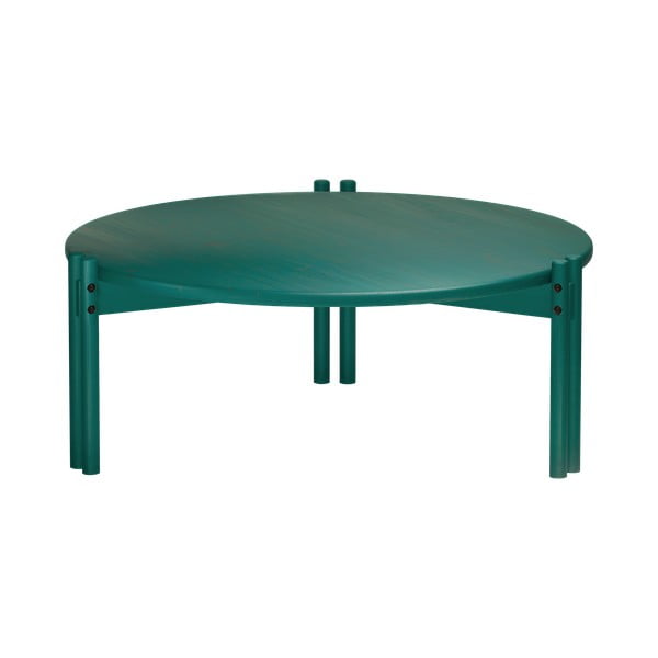 Zelena okrogla mizica iz masivnega bora ø 80 cm Sticks – Karup Design