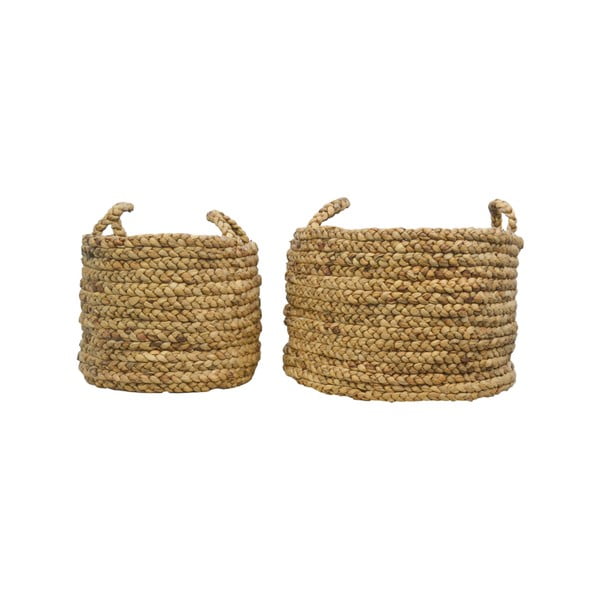 Komplet 2 košar za shranjevanje iz vodne hiacinte HSM collection Natural-image-1
