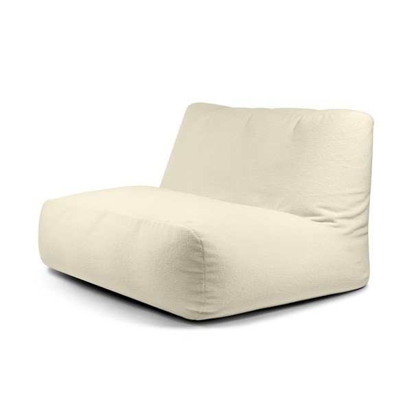 Kremno bela vreča za sedenje iz tkanine bouclé Sofa Tube – SLOWDOWN