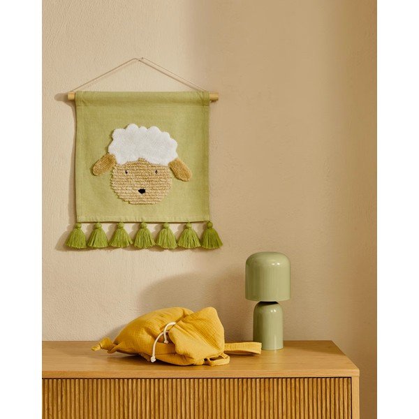 Zelena namizna svetilka s kovinskim senčilom (višina 28 cm) Monze – Kave Home-image-2