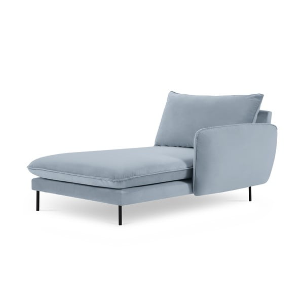 Svetlo modri žametni ležalnik (desni kot) Vienna - Cosmopolitan Design-image-3