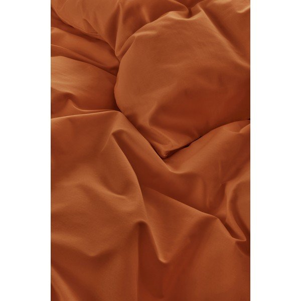 Enojna posteljnina iz organskega bombaža v barvi terakote 140x200 cm Zack – Jotex-image-2
