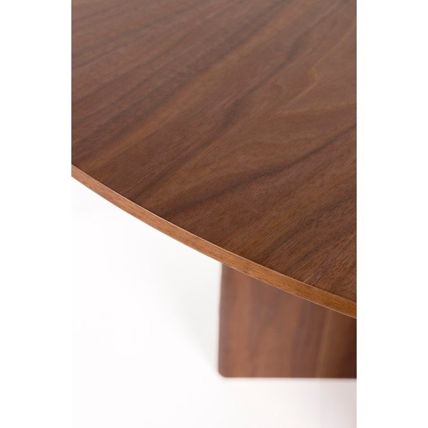 Okrogla jedilna miza v orehovem dekorju ø 120 cm Laurent – White Label-image-3