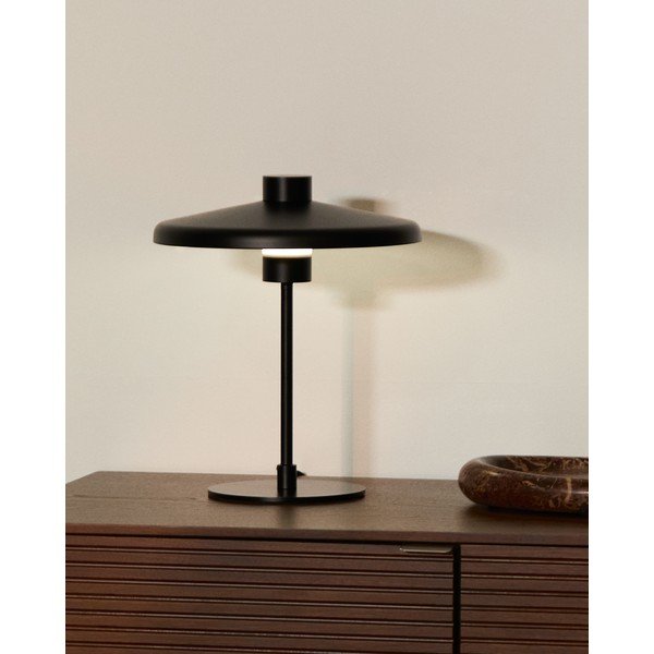 Črna namizna svetilka s kovinskim senčilom (višina 32,5 cm) Nuvira – Kave Home-image-2