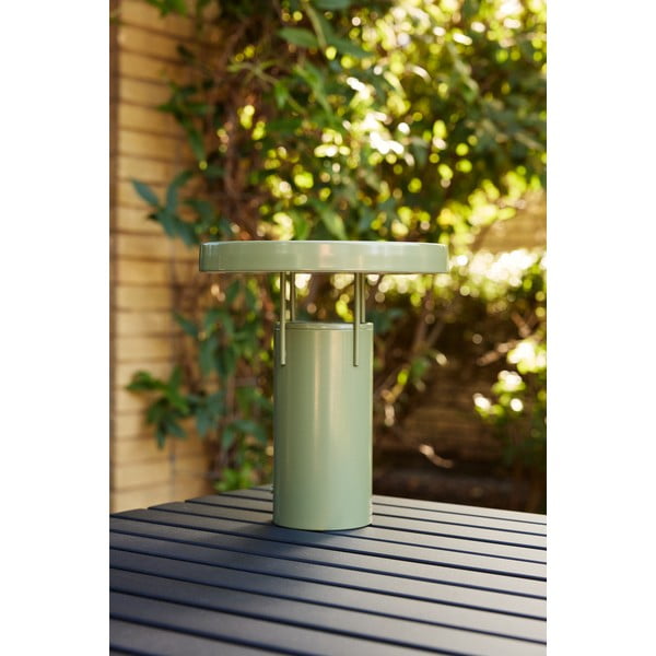 Zelena LED zatemnitvena namizna svetilka s kovinskim senčilom (višina 28 cm) BringMe – Hübsch-image-4