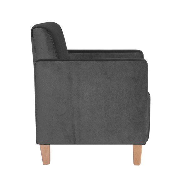 Antracitno siv fotelj Max Winzer Milla Velvet-image-2