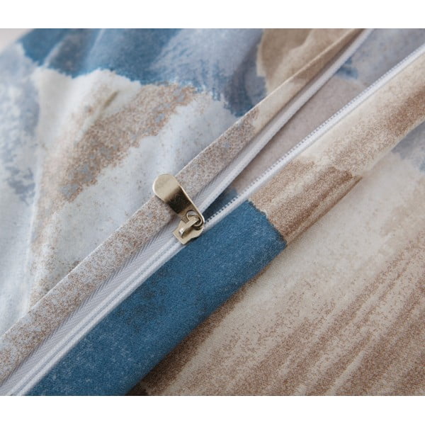 Modro-rjava enojna 3-delna posteljnina iz mikrosatena 140x200 cm Eden – JAHU collections-image-2