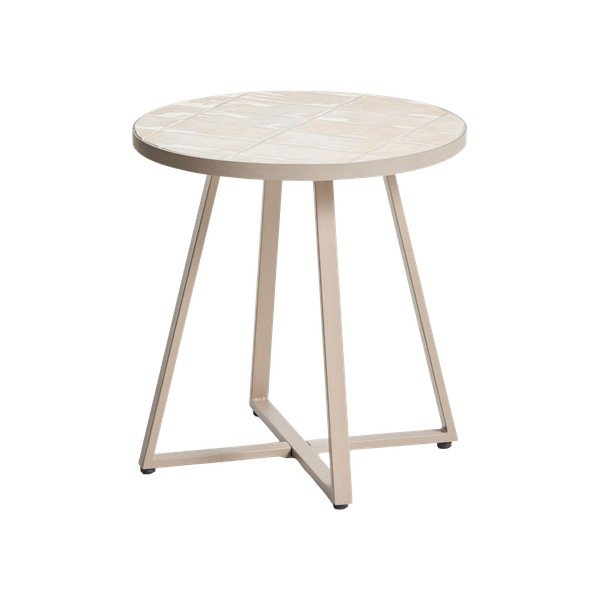 Okrogla vrtna mizica s keramično ploščo ø 45 cm Tella – Kave Home