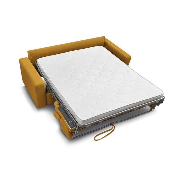 Gorčično rumena raztegljiva sedežna garnitura 195 cm Monaco – Bobochic Paris-image-4