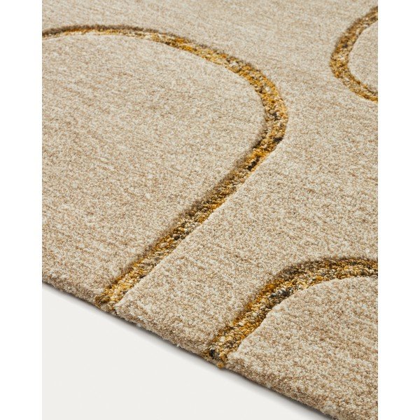 Bež volnena preproga 160x230 cm Magin – Kave Home-image-3